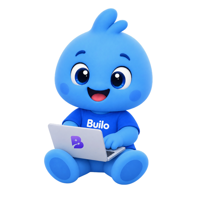 Blu working on a laptop